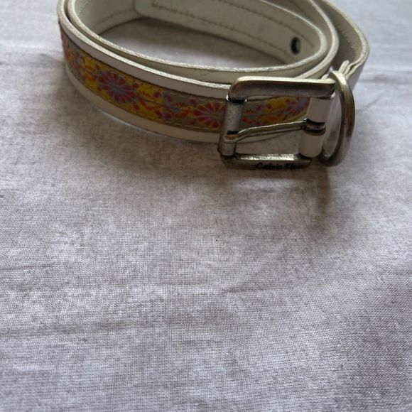 Vintage Calvin Klein belt floral white